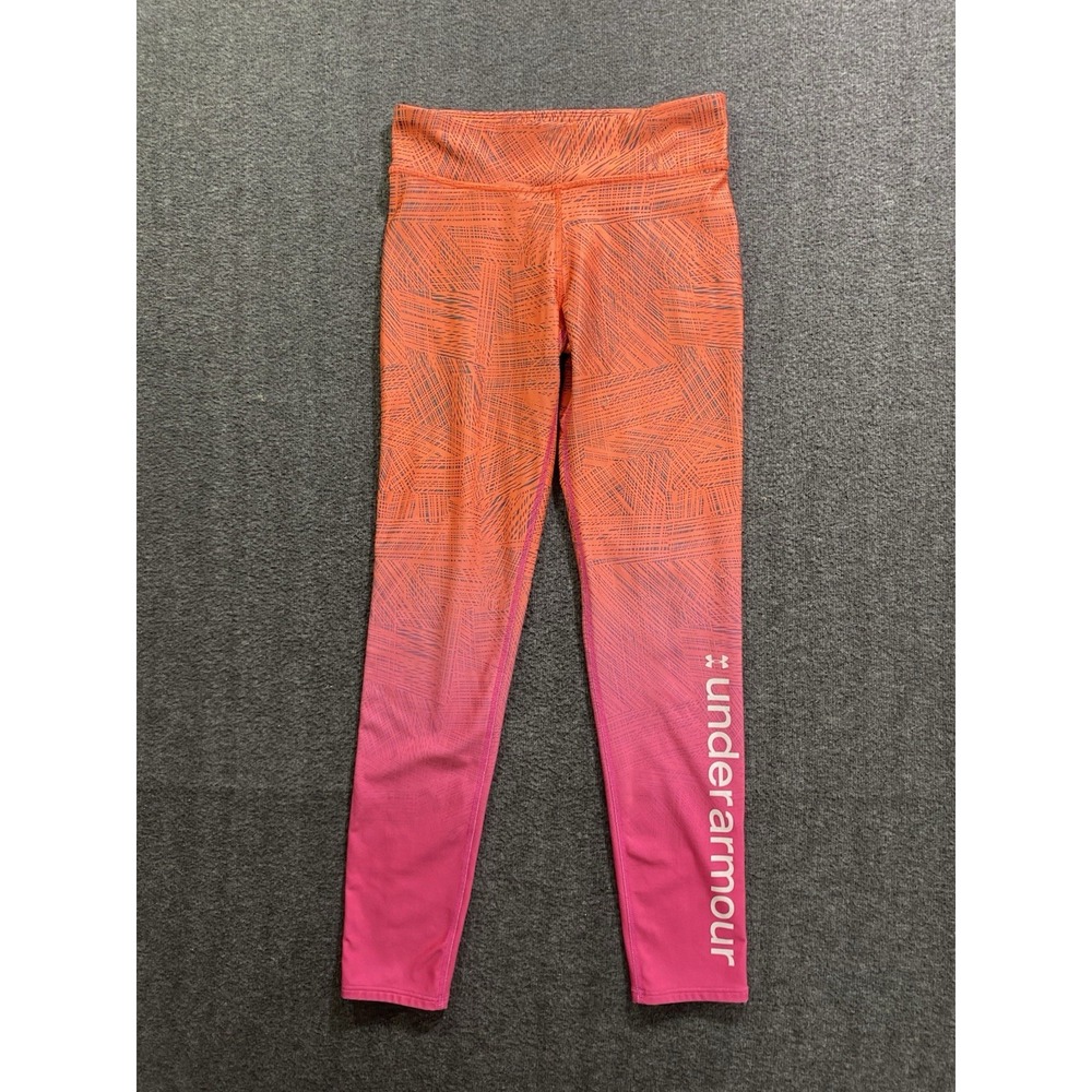 Under Armour Girls Youth Leggings Pants Pink/Orange Size NO TAG